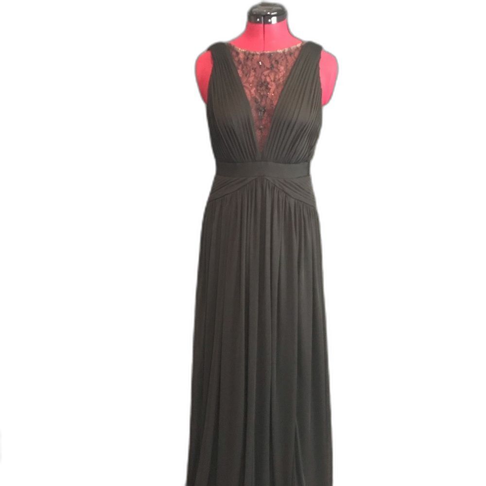 Adrianna Papell Beaded Vneck Dress